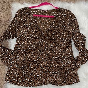 Pink Lily leopard top